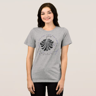 CLAIRE peptide, peacock w/ custom text, light Tri-Blend Shirt