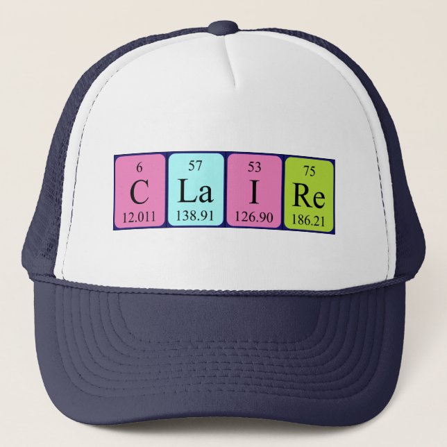 Claire periodic table name hat (Front)
