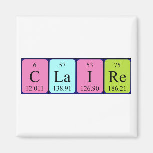 Claire periodic table name magnet