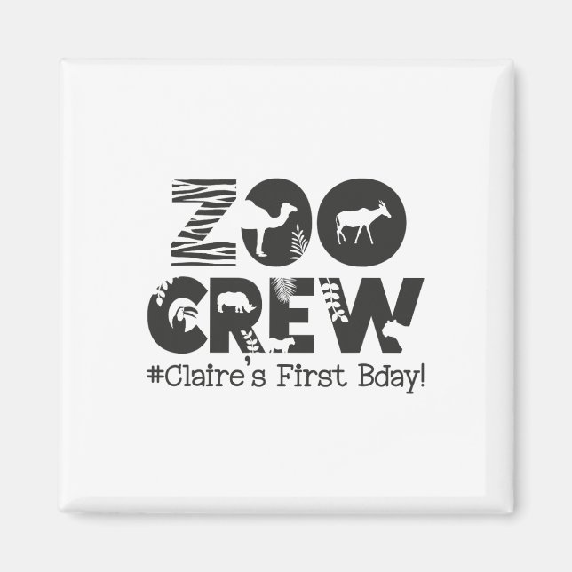 Claire's First Birthday  Magnet (Front)