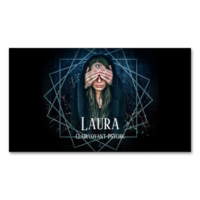 Clairvoyant Psychic Business Card Magnet (Front)
