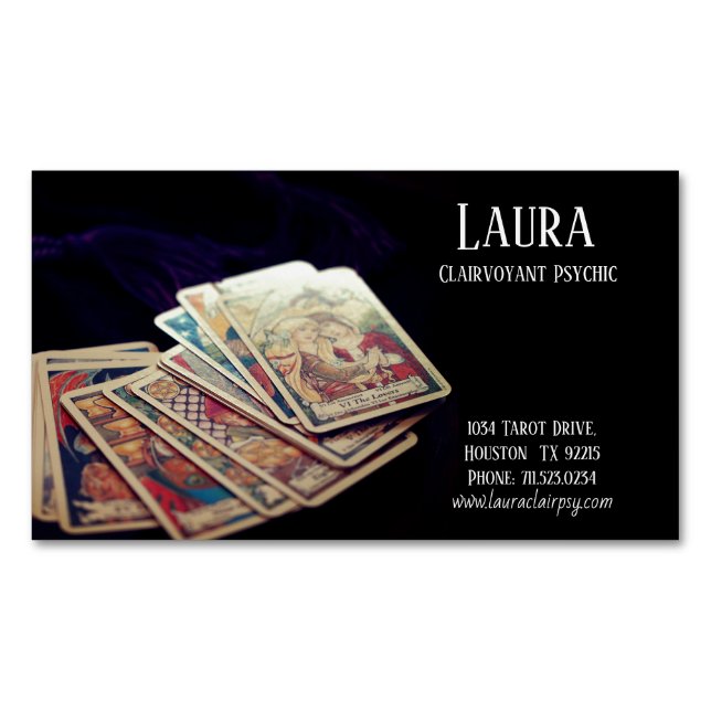 Clairvoyant Psychic Business Card Magnet (Front)