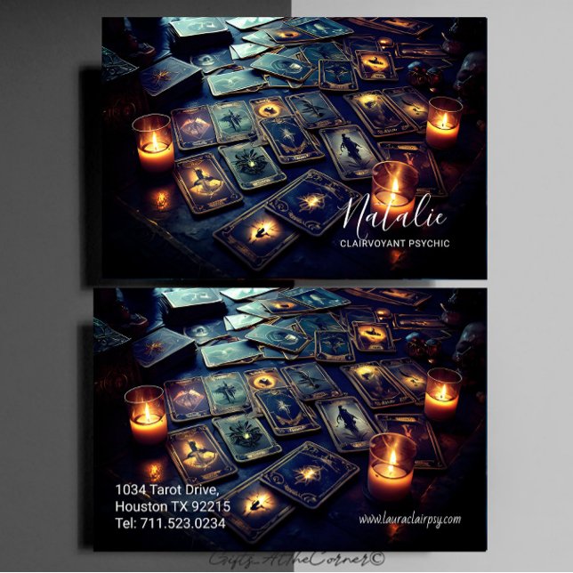 Clairvoyant Psychic Medium Tarot  Business Card (Creator Uploaded)