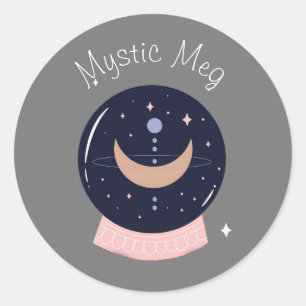 Clairvoyant psychic new age business branding classic round sticker