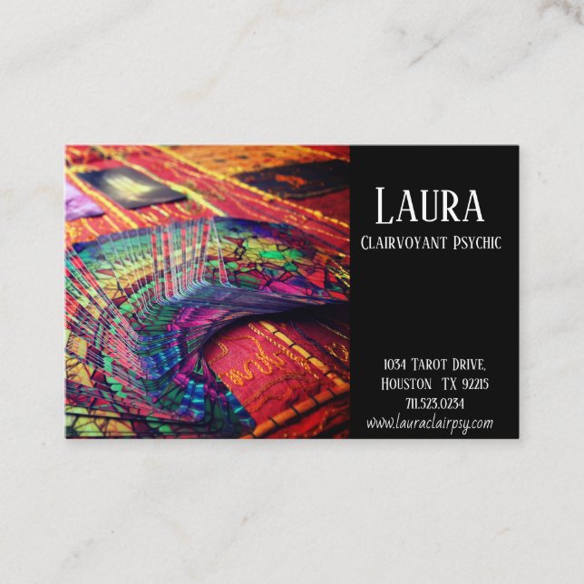 Clairvoyant Psychic Tarot Business Card (Front)