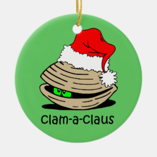 clam Christmas Ceramic Tree Decoration