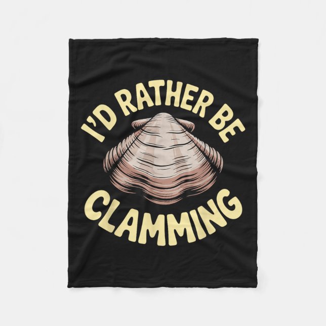 Clam Digging Costume Art For Men Women Boys Girls  Fleece Blanket (Front)