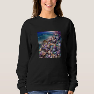 Clam Seashell Shell Collector Beach Ocean Coastal Sweatshirt