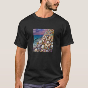 Clam Seashell Shell Collector Beach Ocean Coastal T-Shirt