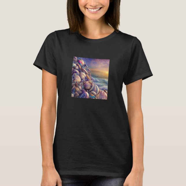 Clam Seashell Shell Collector Beach Ocean Coastal  T-Shirt (Front)