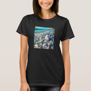 Clam Seashell Shell Collector Beach Ocean Coastal  T-Shirt