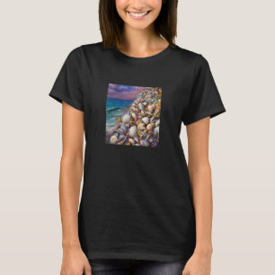Clam Seashell Shell Collector Beach Ocean Coastal T-Shirt