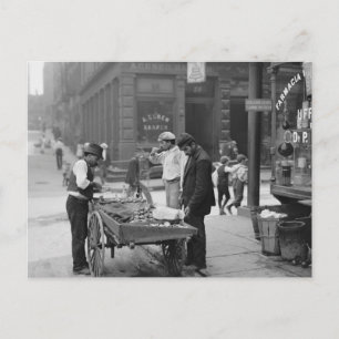 Clam Seller on Mulberry Street, 1900 Postcard