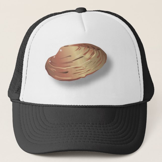 Clam Shell Image Trucker Hat (Front)