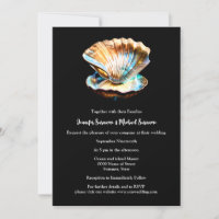 Clam shell iridescent glistening ocean seashell