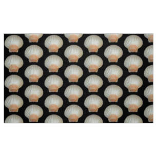 Clam Shell Pattern - Black Fabric