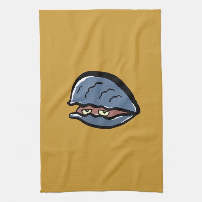 clam tea towel (Vertical)