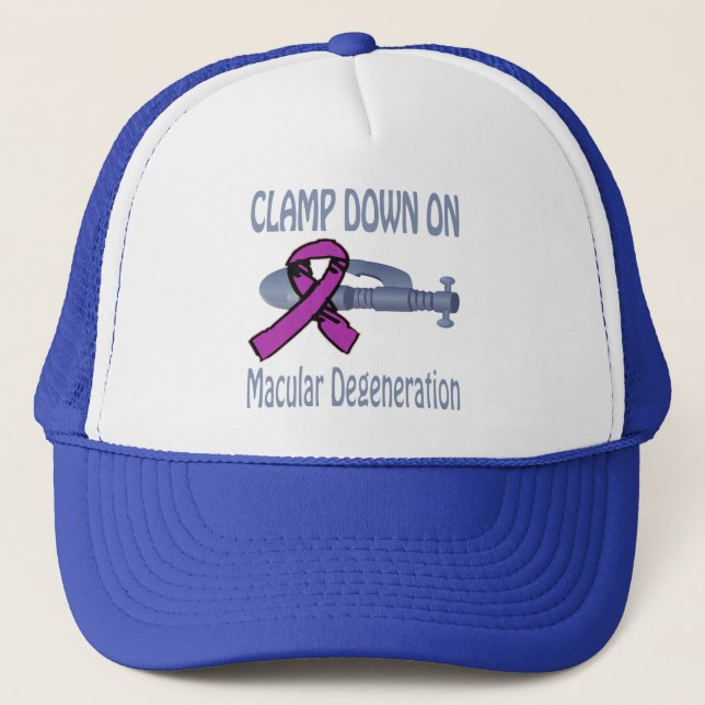Clamp Down On Macular Degeneration Hat (Front)
