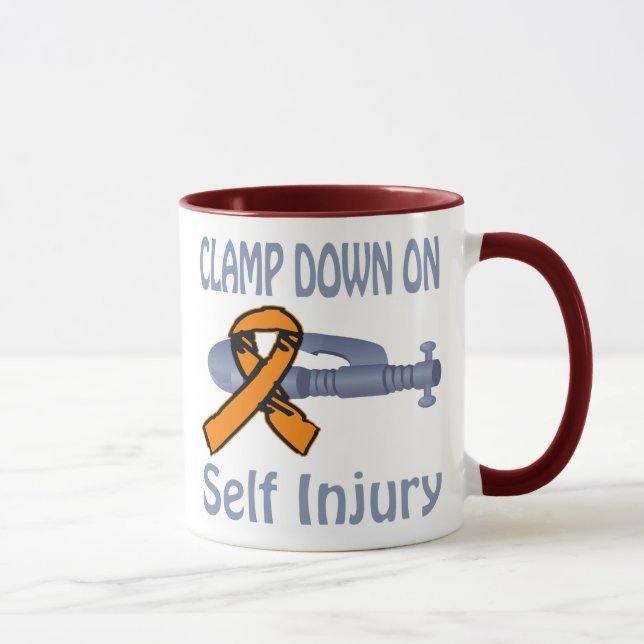 Clamp Down On Self Injury Mug (Right)