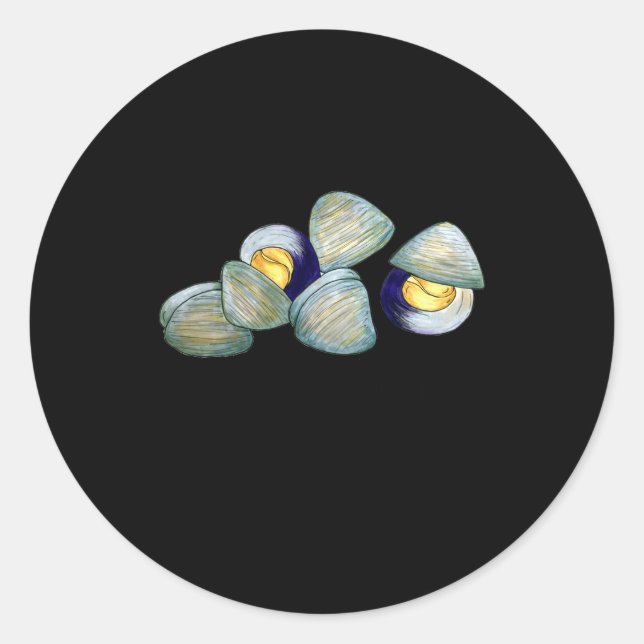 Clams Clambake Rhode Island New England Seafood _1 Classic Round Sticker (Front)