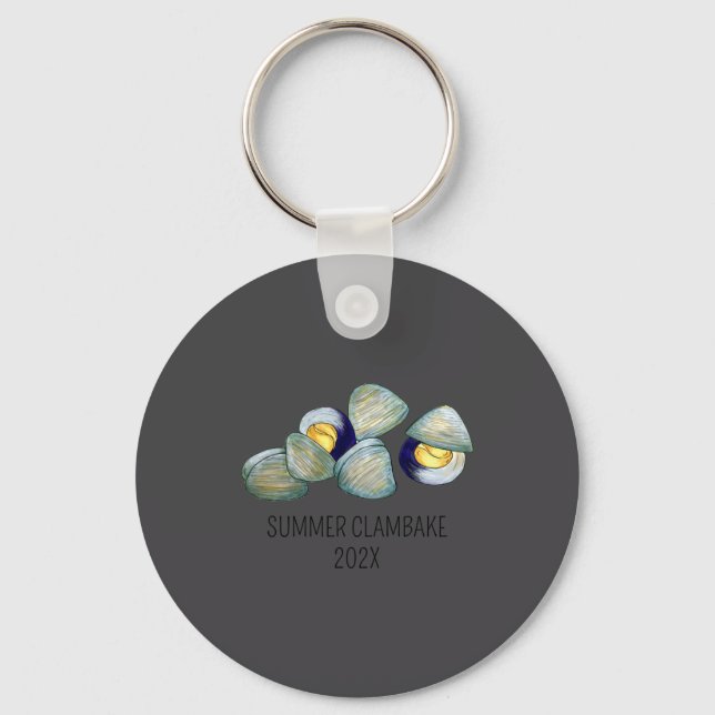 Clams Clambake Rhode Island New England Seafood  Key Ring (Front)