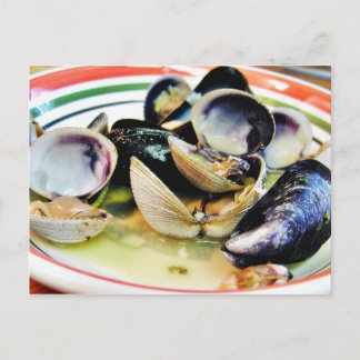 Clams Muscles Shellfish Food Postcard