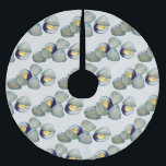 Clams Seafood Clambake Beach Ocean Clam Digging Brushed Polyester Tree Skirt<br><div class="desc">Just personalise for a fun holiday decoration! Tree skirt features an original marker illustration of clam shells.

This design is also available on other products. Don't see what you're looking for? Need help with customisation? Contact Rebecca to have something designed just for you.</div>