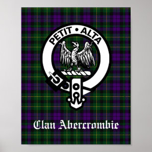 Clan Abercrombie Crest Badge & Tartan  Poster