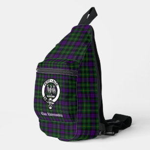 Clan Abercrombie Crest Badge & Tartan Sling Bag