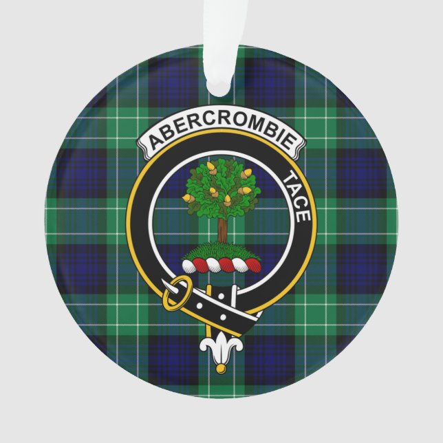 Clan Abercrombie Tartan and Crest Ornament (Front)