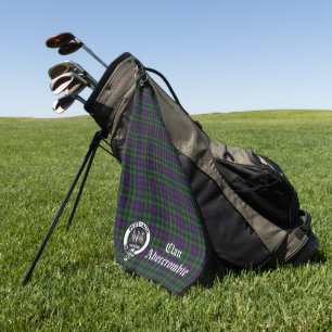 Clan Abercrombie Tartan & Crest Golf Towel