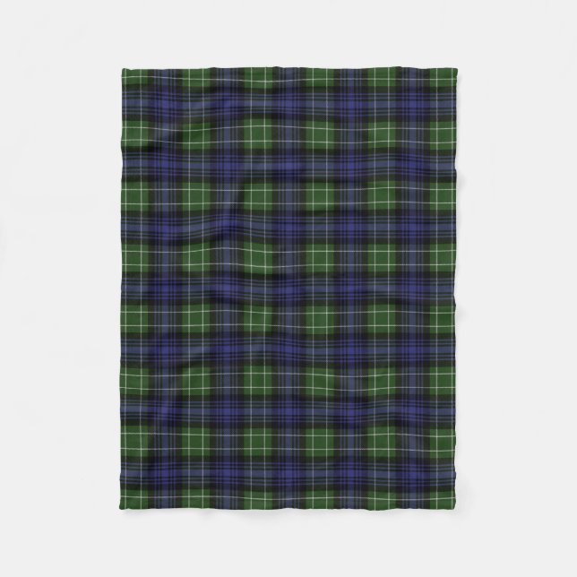 Clan Abercrombie Tartan Fleece Blanket (Front)