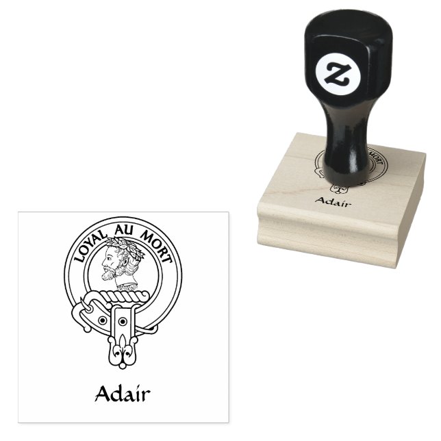 Clan Adair Crest Rubber Stamp (Stamped)