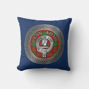 Clan Adair Crest & Tartan Knot Cushion