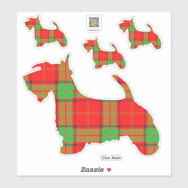 Clan Adair Scottie Sticker (Sheet)