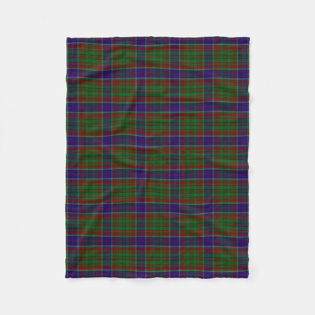 Clan Adams Tartan Fleece Blanket (Front)