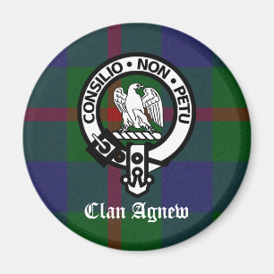 Clan Agnew Tartan Crest Magnet