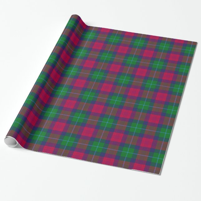 Clan Akins Tartan Plaid Pattern Wrapping Paper (Unrolled)