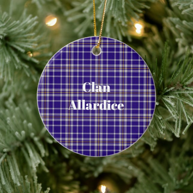 Clan Allardice Tartan Ceramic Tree Decoration (Tree)