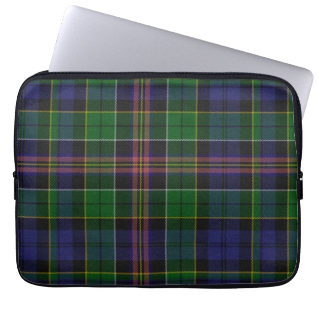 Clan Allison Tartan Plaid Laptop Cover (Front)