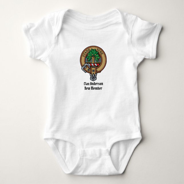 Clan Anderson Crest Baby Bodysuit (Front)