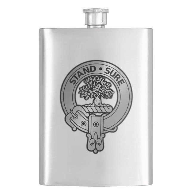 Clan Anderson Crest Hip Flask (Front)