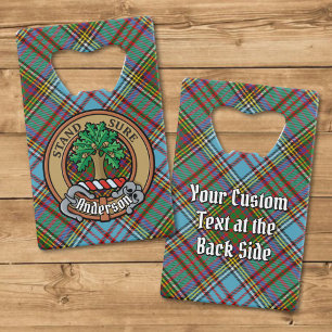 Clan Anderson Crest over Tartan