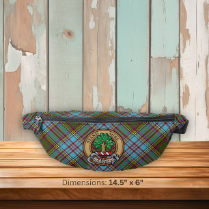 Clan Anderson Crest over Tartan Bum Bags
