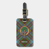 Clan Anderson Crest over Tartan