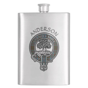 Clan Anderson Crest & Tartan Flask