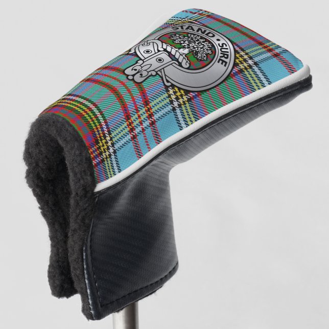 Clan Anderson Crest & Tartan Golf Head Cover (3/4 Front)