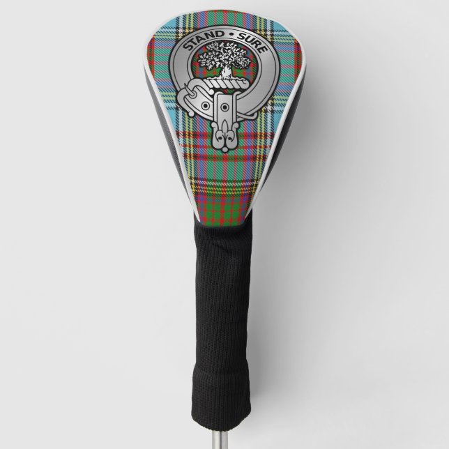 Clan Anderson Crest & Tartan Golf Head Cover (Front)