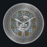 Clan Anderson Crest & Tartan Knot Large Clock<br><div class="desc">Clan Anderson Crest & Tartan Knot</div>