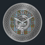 Clan Anderson Crest & Tartan Knot Large Clock<br><div class="desc">Clan Anderson Crest & Tartan Knot</div>